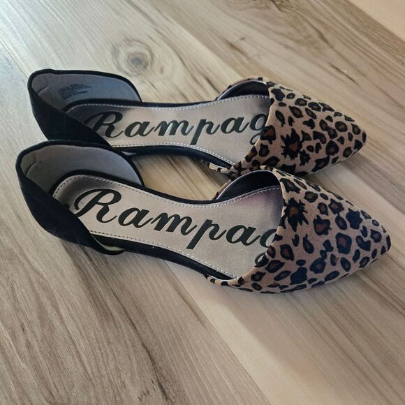 Rampage Leopard Point Toe Flats Women's Size 8 - Picture 5 of 8